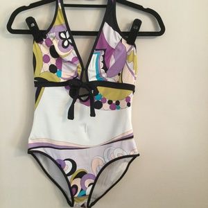 The cutest Emilio Pucci signature  swimsuit sz 44